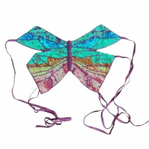 Colorful Sequin Butterfly Wing Top